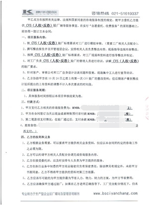 三门XX橡塑有限公司合作CVS(人权+反恐)验厂咨询