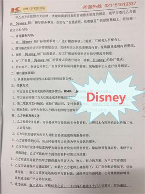 金华xx包装印业有限公司合作Disney验厂咨询