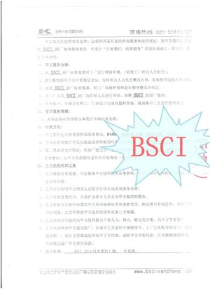 桐乡市XX家纺有限公司合作BSCI验厂咨询