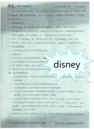 金华XX包装彩印有限公司与康华合作DISNEY验厂咨询