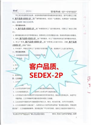 江苏XX贸易有限公司与康华合作SEDEX-2P验厂咨询