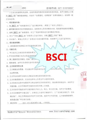 浙江XX服饰有限公司与康华合作BSCI验厂咨询