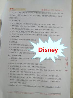 义乌市XX玩具工艺品有限公司与康华合作Disney验厂咨询