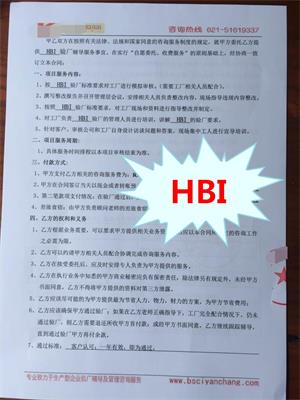 江苏XX国际集团中嘉发展有限公司与康华合作HBI验厂咨询