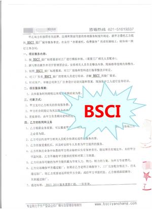 绍兴市上虞XX伞业有限公司与康华合作BSCI验厂咨询