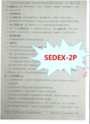 义乌市XX玩具工艺品有限公司与康华合作SEDEX-2P验厂咨询